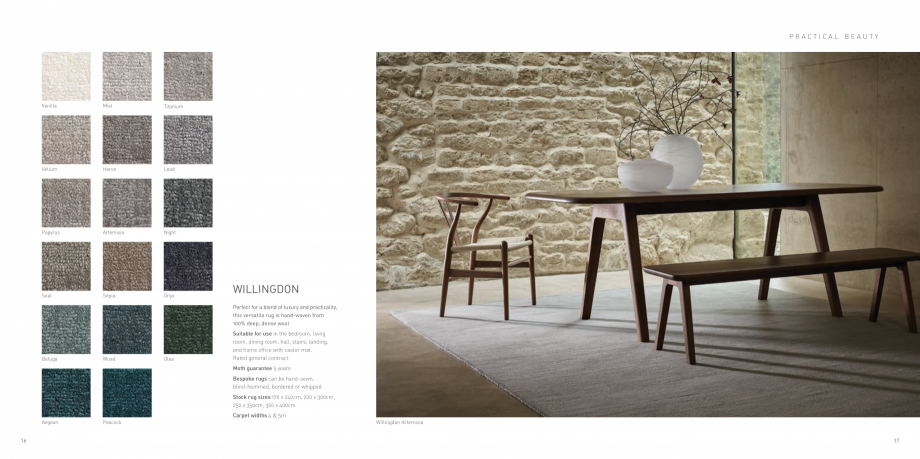 Pagina 9-Covoare tesute manual Jacaranda Catalog, brosura Engleza hemmed edge.

Moose

Alcantara® - Harrier
...