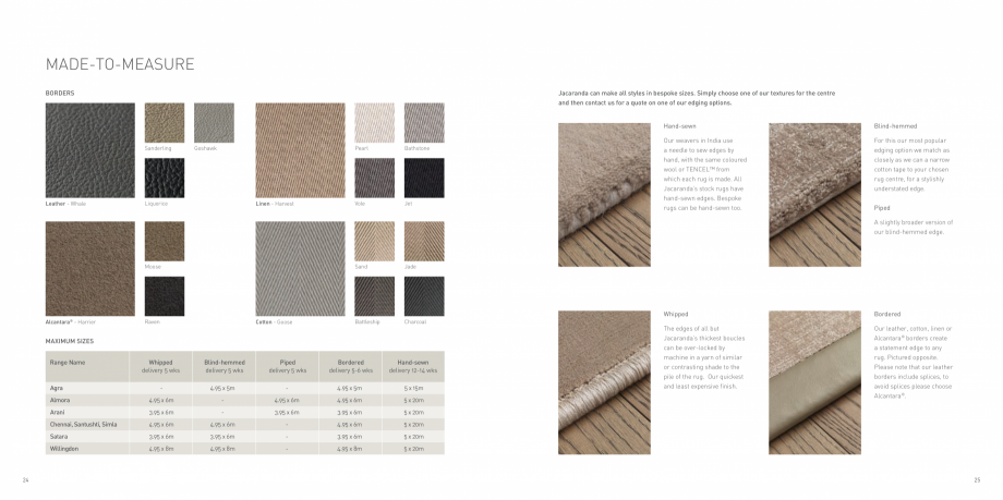 Pagina 13-Covoare tesute manual Jacaranda Catalog, brosura Engleza ain,
damage the pile, or leave a sticky...