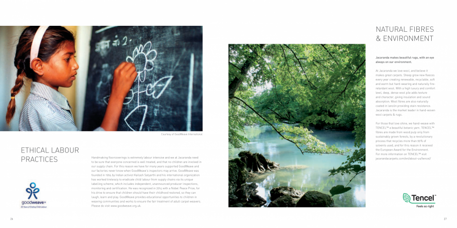 Pagina 14-Covoare tesute manual Jacaranda Catalog, brosura Engleza ly to lift pile that may
have flattened in ...