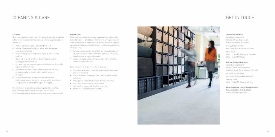 Pagina 16-Covoare tesute manual Jacaranda Catalog, brosura Engleza 