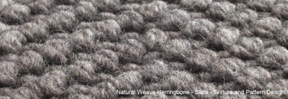 Mocheta lana - Natural Wave Herringbone - Slate - Jacaranda Natural Weave Herringbone Mocheta lana tesuta