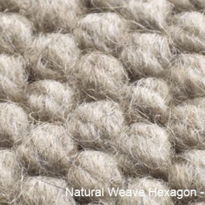Jacaranda Mocheta lana - Natural Weave Hexagon - Grey - Jacaranda - Mochete si covoare exclusive