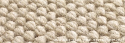 Mocheta lana - Natural Weave Hexagon - Wheat - Jacaranda Natural Weave Hexagon Mocheta lana tesuta