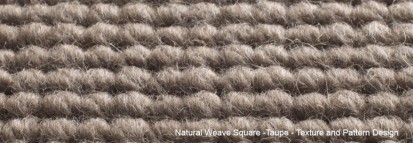 Mocheta lana - Natural Weave Square - Taupe - Jacaranda Natural Weave Square Mocheta lana tesuta
