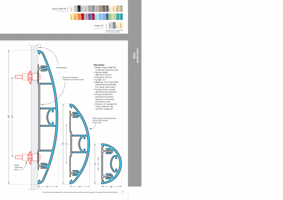 Pagina 2-Profil de protectie din PVC pentru pereti  SPM INTERNATIONAL - GERFLOR GROUP Impact Fisa tehnica...