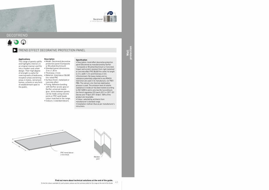 Pagina 1-Profil de protectie din PVC pentru pereti SPM INTERNATIONAL - GERFLOR GROUP Decotrend Catalog,...