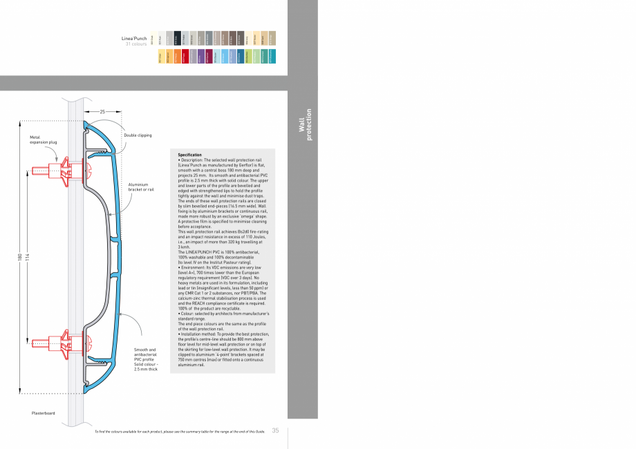 Pagina 2-Sina protectie perete SPM INTERNATIONAL - GERFLOR GROUP Linea Punch Catalog, brosura Engleza al
and ...