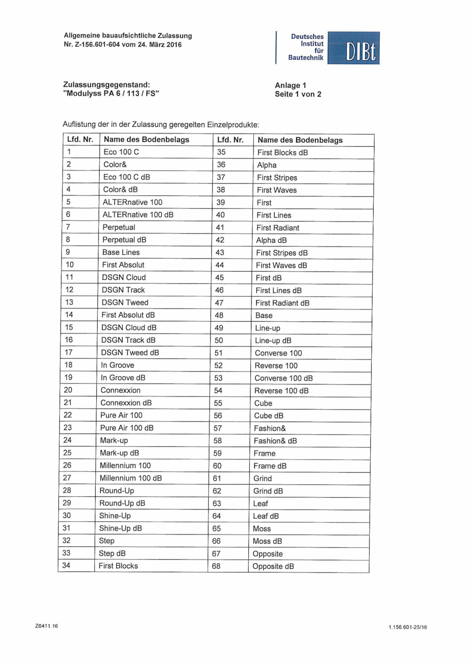Pagina 8-Certificat pentru mocheta dale - nr. ENP428  modulyss Certificare produs Engleza AT BE 0459.218.289 ...