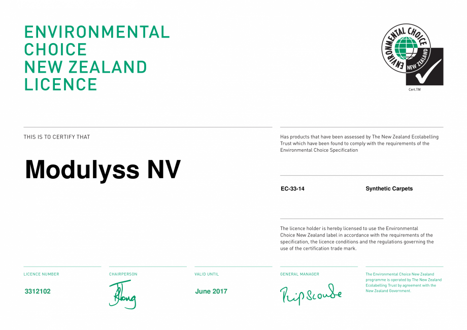 Pagina 16-Certificat pentru mocheta dale - nr. ENP428  modulyss Certificare produs Engleza ER

3312102
...