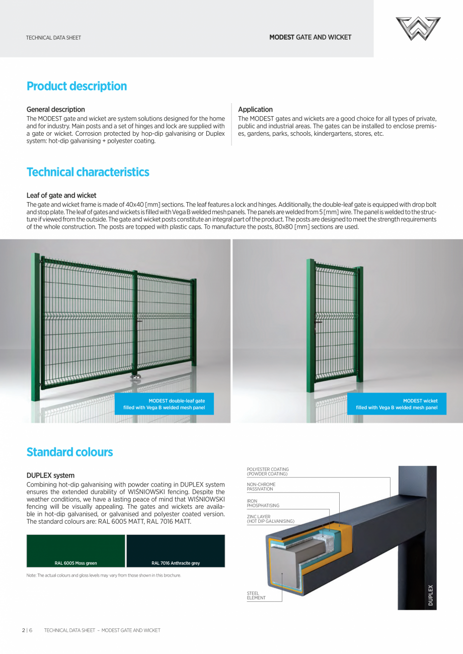 Pagina 2-Porti batante DECORIO Modest Fisa tehnica Engleza whole fence.

UNIVERSAL INSTALLATION

MODEST GATE...