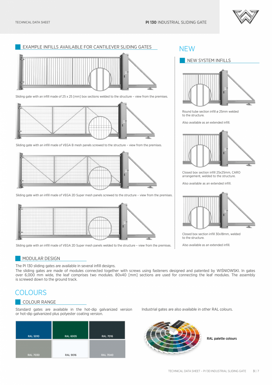 Pagina 3-Porti culisante DECORIO PI130 Fisa tehnica Engleza ate and industrial business activity. These gates...