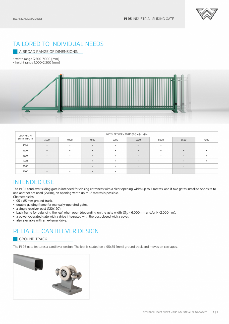 Pagina 2-Porti culisante DECORIO PI95 Fisa tehnica Engleza s are
secured against corrosion
by hot-dip...