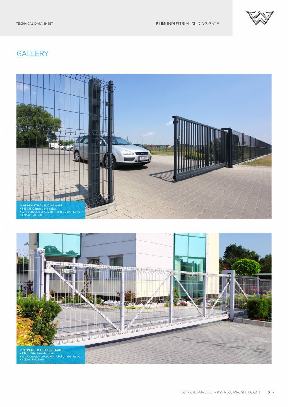 Pagina 6-Porti culisante DECORIO PI95 Fisa tehnica Engleza , the automatic gate is available in the Totmann...