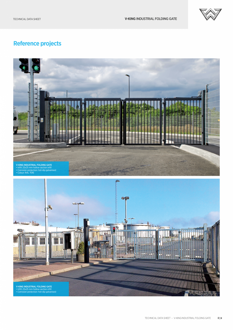 Pagina 8-Poarta bi-fold DECORIO V-King Fisa tehnica Engleza Ho

L

Gate ordering width
Sj (clear width)
...