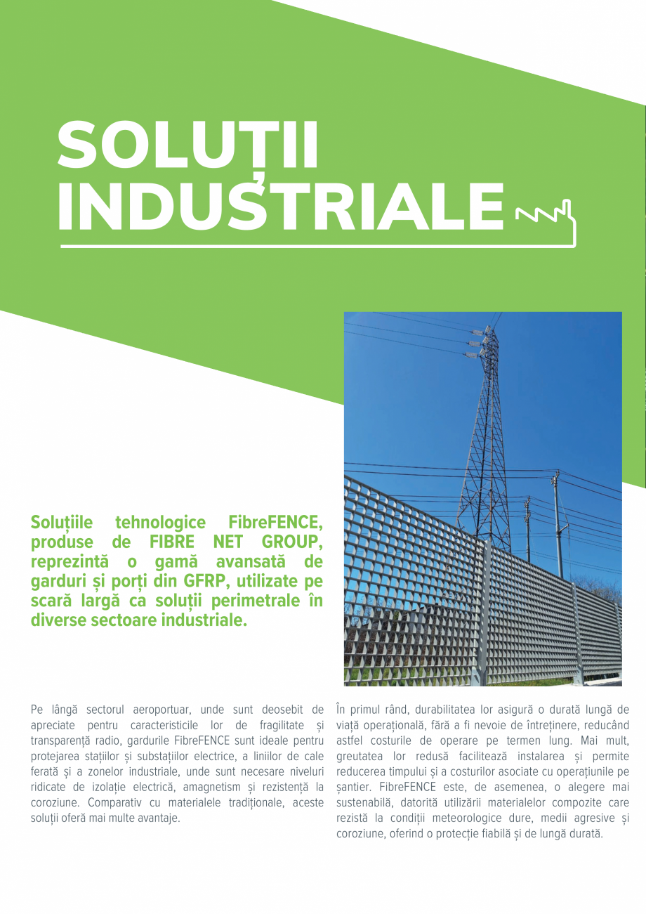Pagina 2-Garduri si porti din GFRP FIBREFENCE bare, plasa, grilaj Catalog, brosura Romana i a costurilor...