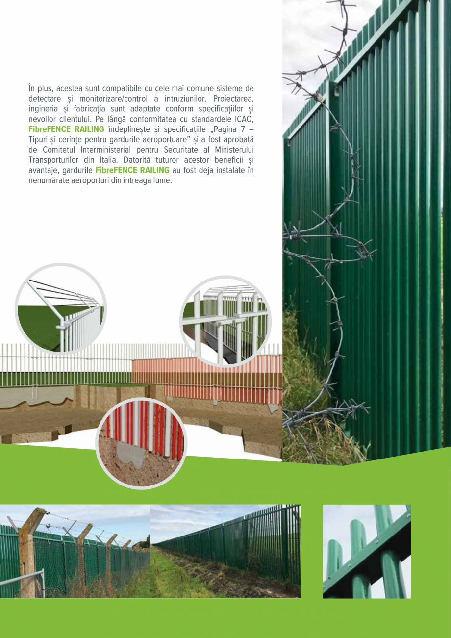 Pagina 13-Sisteme de garduri frangibile fara interferente FIBREFENCE bare, plasa, grilaj Catalog, brosura...