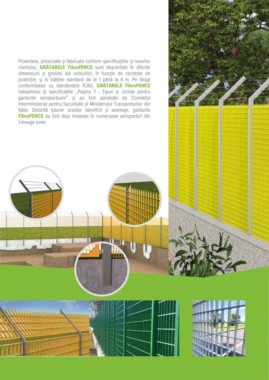 Pagina 15-Sisteme de garduri frangibile fara interferente FIBREFENCE bare, plasa, grilaj Catalog, brosura...