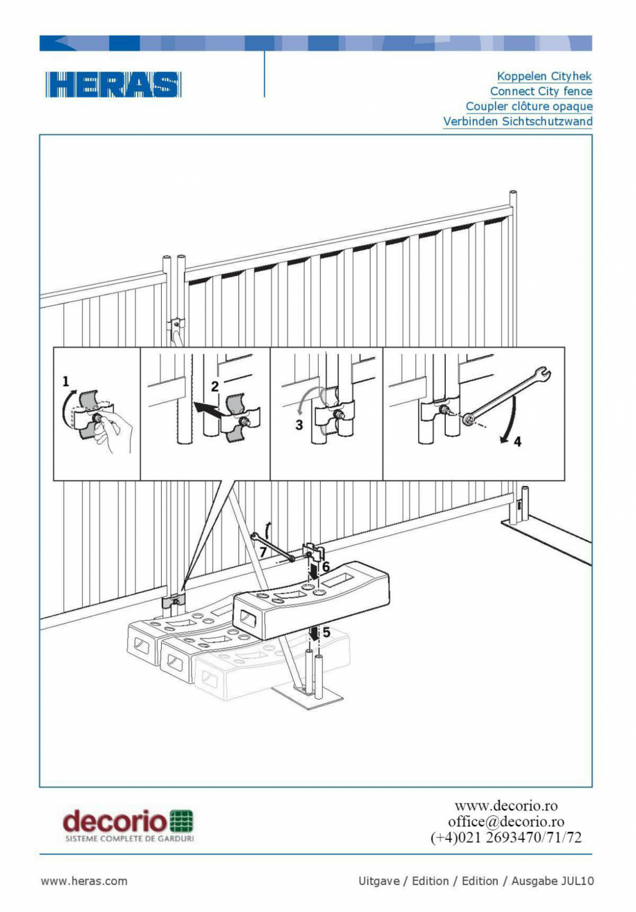 Pagina 1-Prinderea-panourilor-opace DECORIO M400, M100, M200, M300, M350, M400 Fitting Panel, M800, Anti...