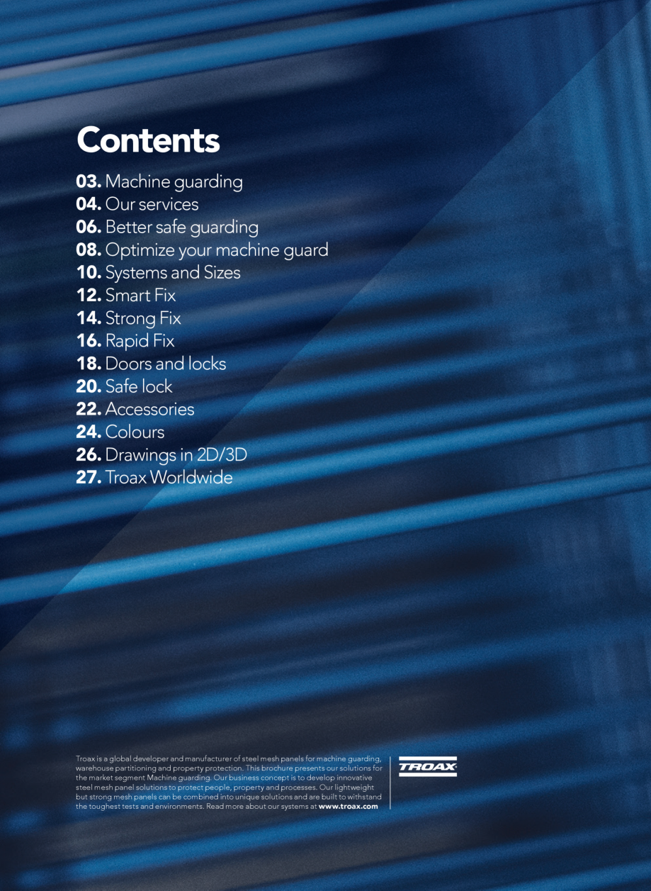 Pagina 2-Catalog - Garduri pentru spatii de protectie a robotilor sau a utilajelor TROAX Catalog, brosura...