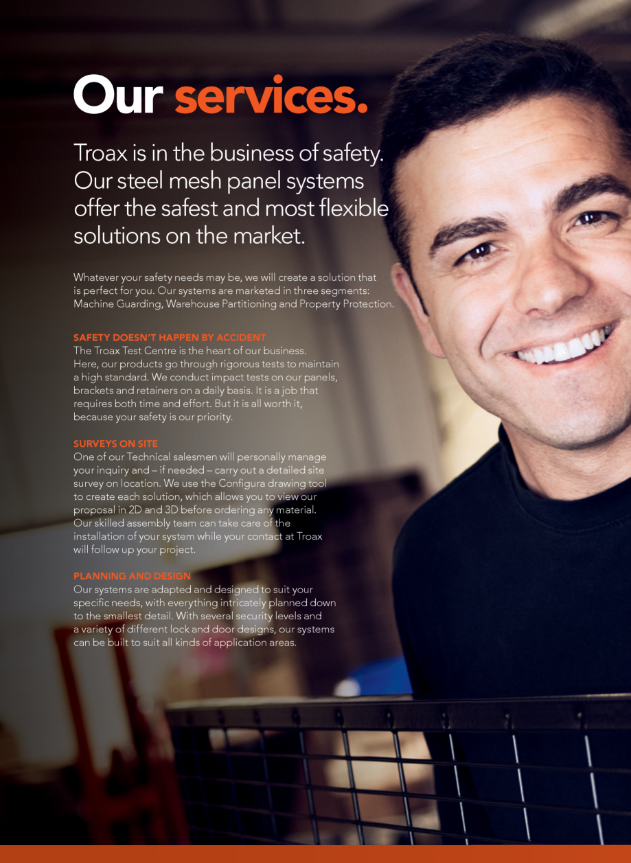 Pagina 4-Catalog - Garduri pentru spatii de protectie a robotilor sau a utilajelor TROAX Catalog, brosura...