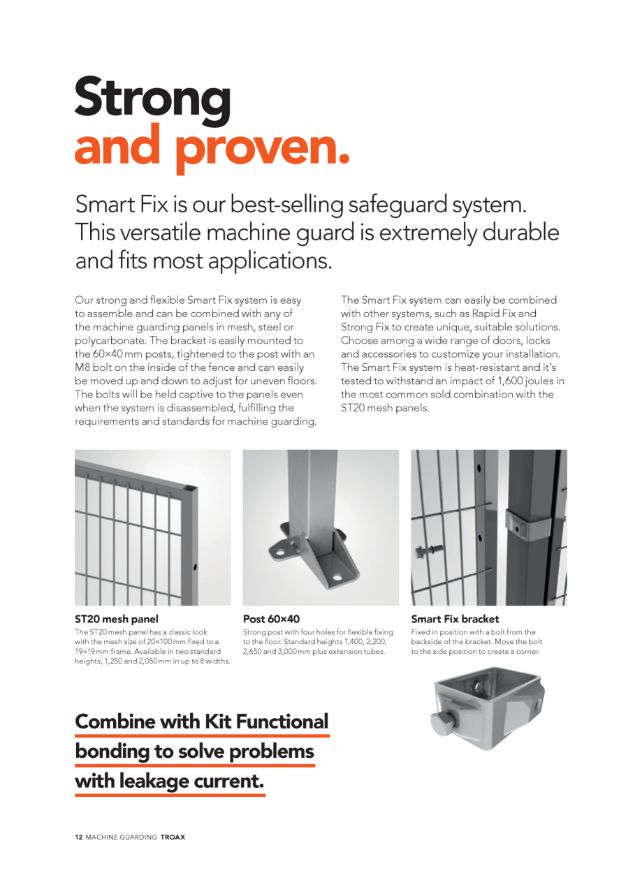 Pagina 12-Catalog - Garduri pentru spatii de protectie a robotilor sau a utilajelor TROAX Catalog, brosura...