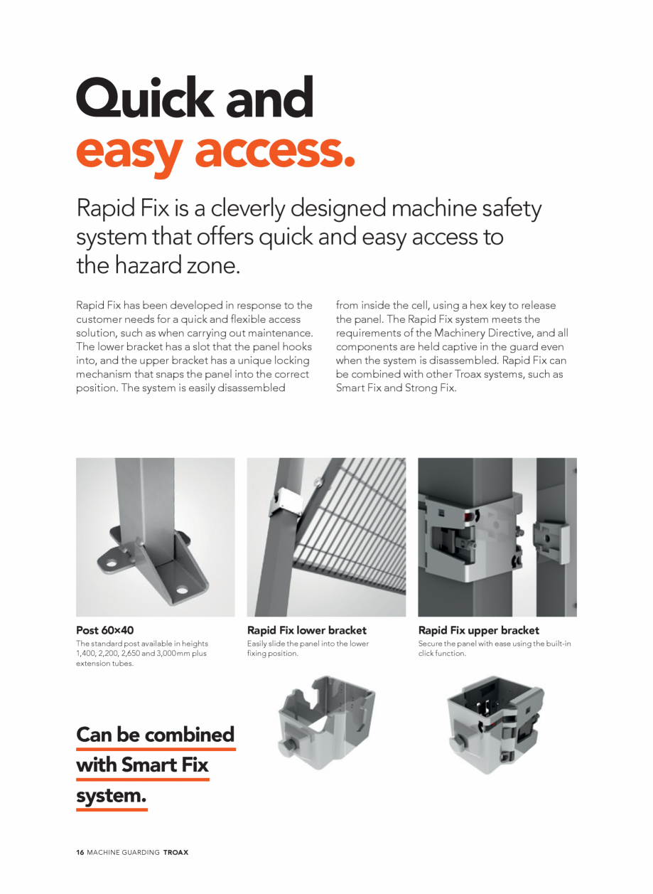 Pagina 16-Catalog - Garduri pentru spatii de protectie a robotilor sau a utilajelor TROAX Catalog, brosura...