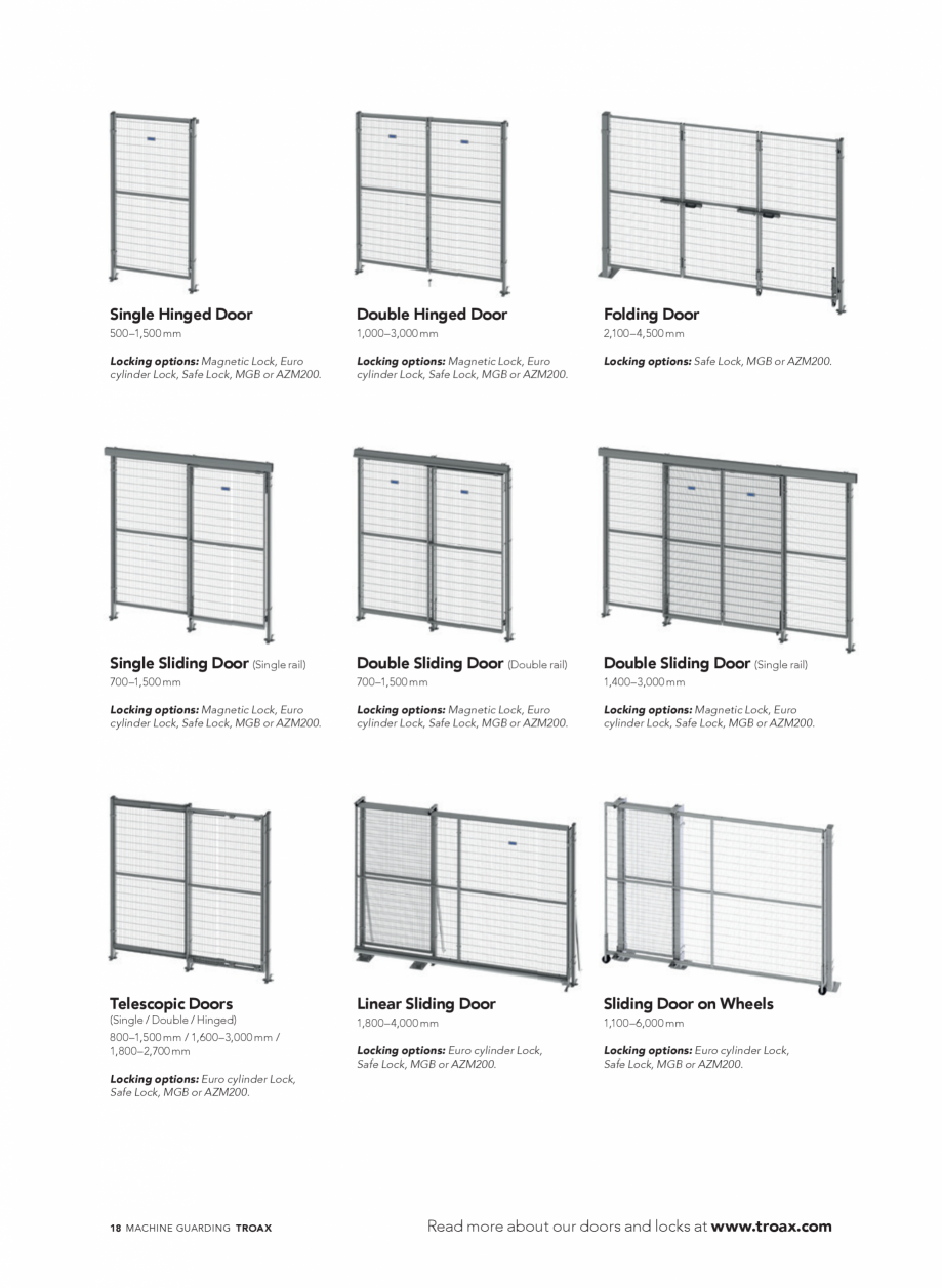 Pagina 18-Catalog - Garduri pentru spatii de protectie a robotilor sau a utilajelor TROAX Catalog, brosura...