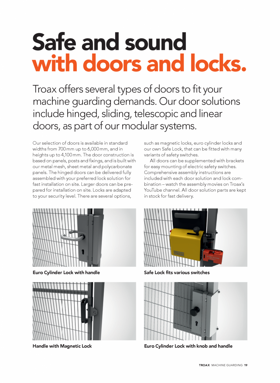 Pagina 19-Catalog - Garduri pentru spatii de protectie a robotilor sau a utilajelor TROAX Catalog, brosura...