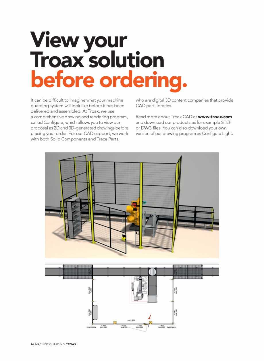 Pagina 26-Catalog - Garduri pentru spatii de protectie a robotilor sau a utilajelor TROAX Catalog, brosura...