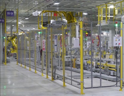 Panouri speciale pentru securitatea liniilor industriale Garduri pentru spatii de protectie a robotilor sau a utilajelor