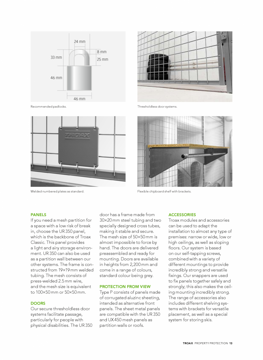 Pagina 13-Catalog - Sisteme pentru configurarea spatiilor de depozitare  TROAX TROAX Clasic, TROAX Safe, TROAX...