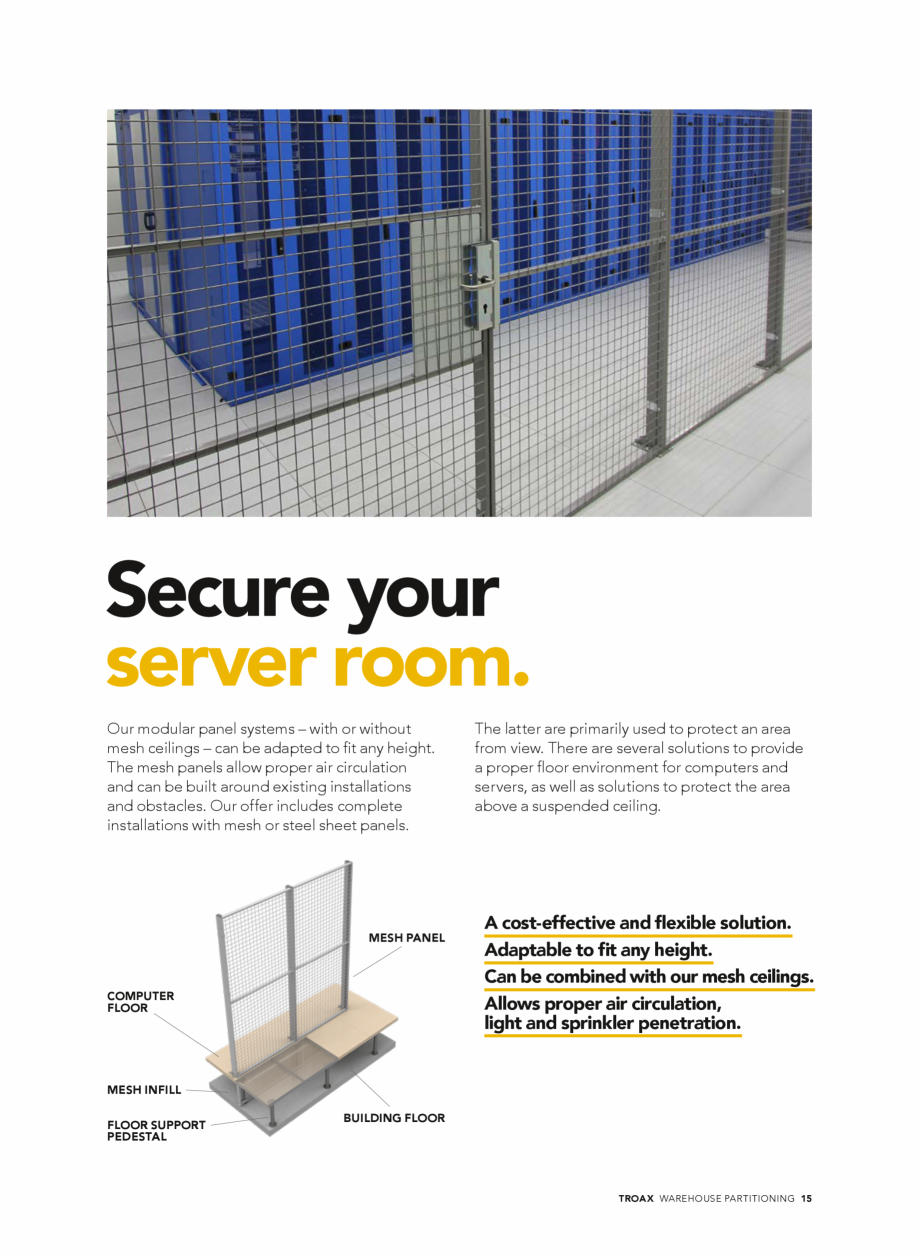 Pagina 15-Compartimentari pentru spatii industriale si depozite TROAX  MUSCA, Caelum Catalog, brosura ations...