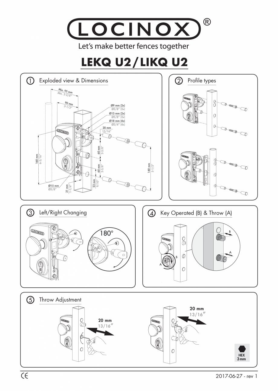 Pagina 1- Incuietoare electrica - Instructiuni pentru montaj LOCINOX LIKQ U2 Instructiuni montaj, utilizare...