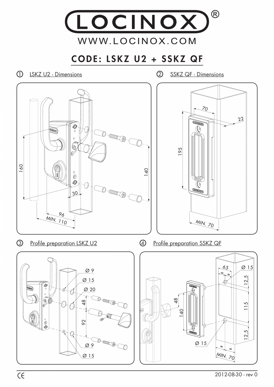 Pagina 1-Opritor pentru porti glisante cu Quick-Fix - Instructiuni pentru montaj LOCINOX SSKZ QF Instructiuni...