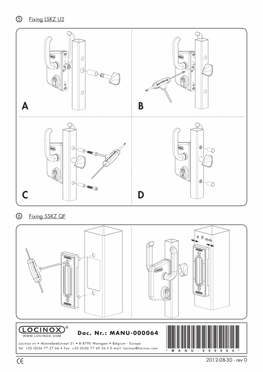 Pagina 2 - Opritor pentru porti glisante cu Quick-Fix - Instructiuni pentru montaj LOCINOX SSKZ QF...