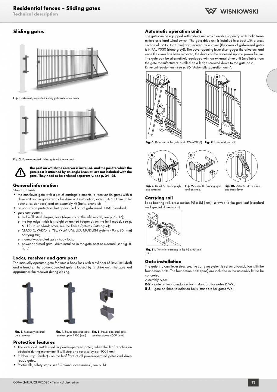 Pagina 1-Porti rezidentiale DECORIO Fisa tehnica Engleza Residential fences – Sliding gates
Technical...