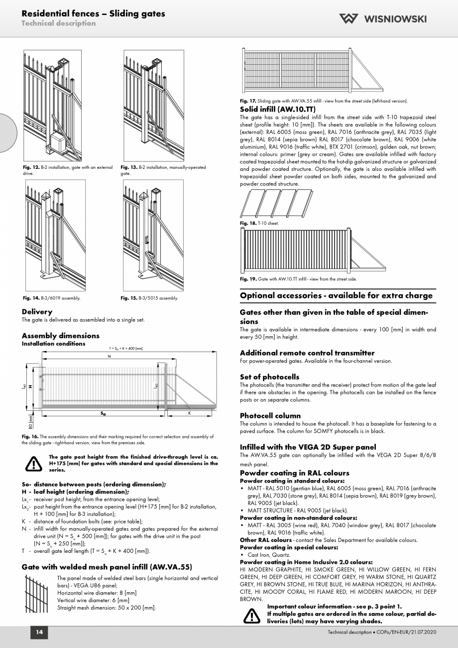 Pagina 2-Porti rezidentiale DECORIO Fisa tehnica Engleza gate post is attached by an angle bracket, are not...