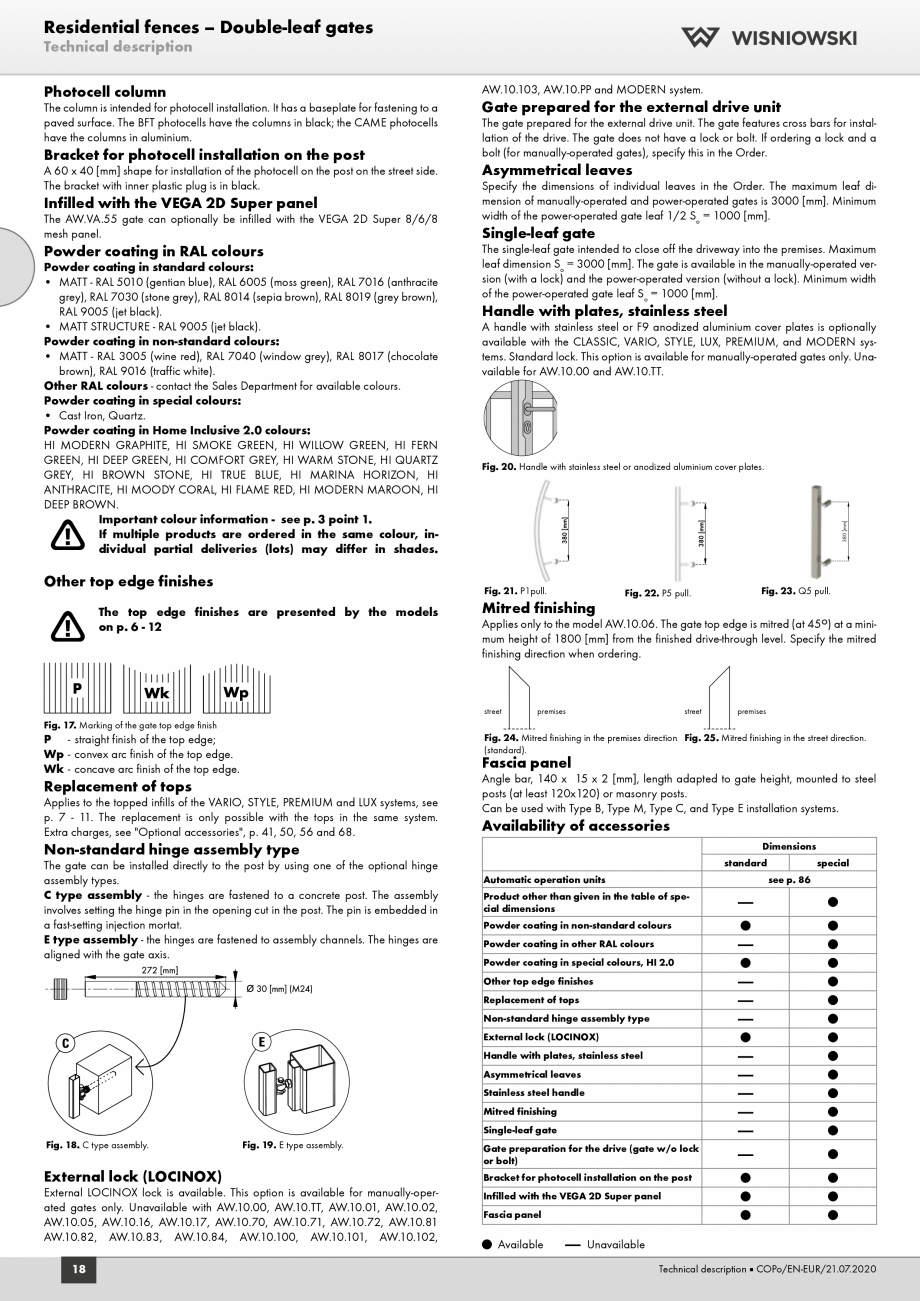 Pagina 6-Porti rezidentiale DECORIO Fisa tehnica Engleza t of photocells

The photocells (the transmitter and...