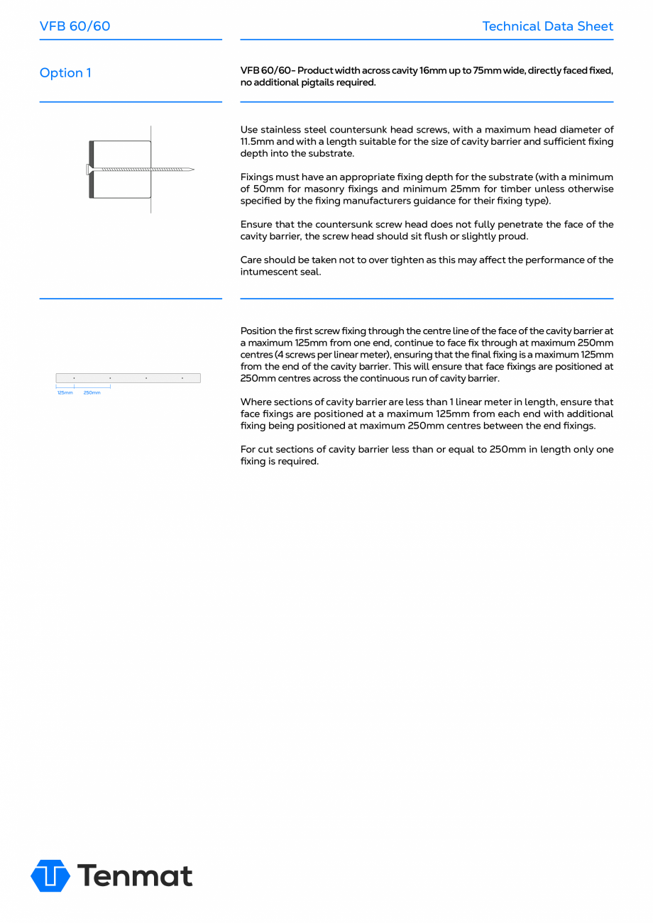 Pagina 6-Sistem de bariere rezistente la foc TENMAT VFB 60/60 Fisa tehnica Engleza ty barriers, the vertical ...