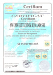 Certificat CertROM - SR EN ISO 9001:2015 