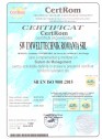 Certificat CertROM - SR EN ISO 9001:2015