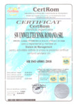 Certificat CertROM - SR EN ISO 45001:2018 