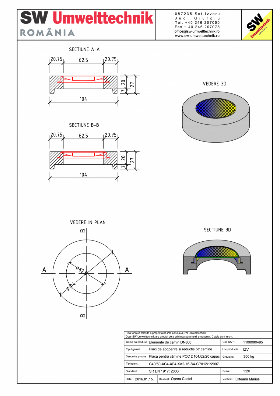 Pagina 1-CAD-PDF Placa pentru camine PCC D1046220 capac SW UMWELTTECHNIK Detaliu de produs PCC-PNC-PA 
