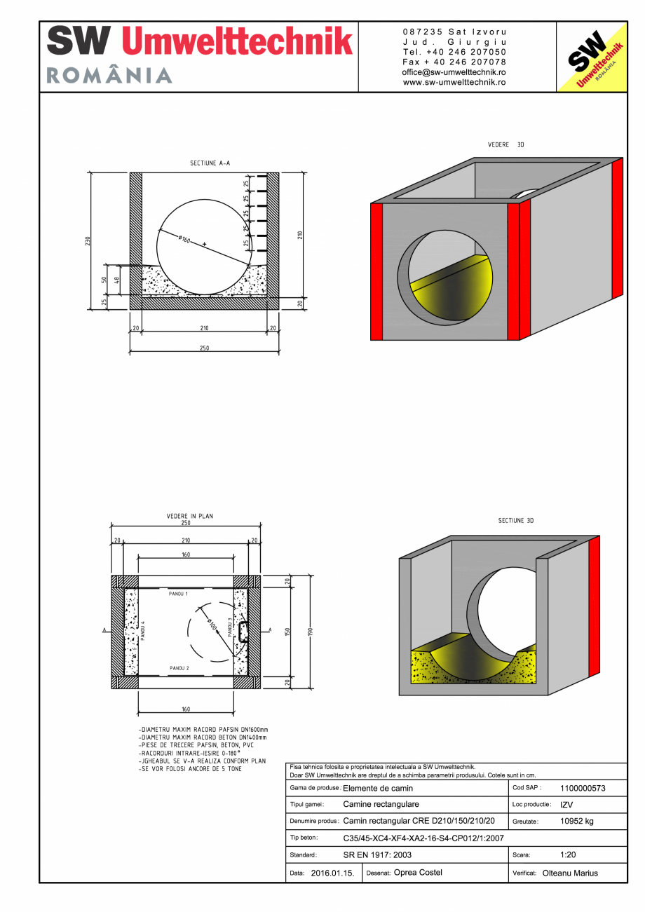 Pagina 1-CAD-PDF Camin rectangular CRE Di 210/150/210/20 SW UMWELTTECHNIK Detaliu de produs 