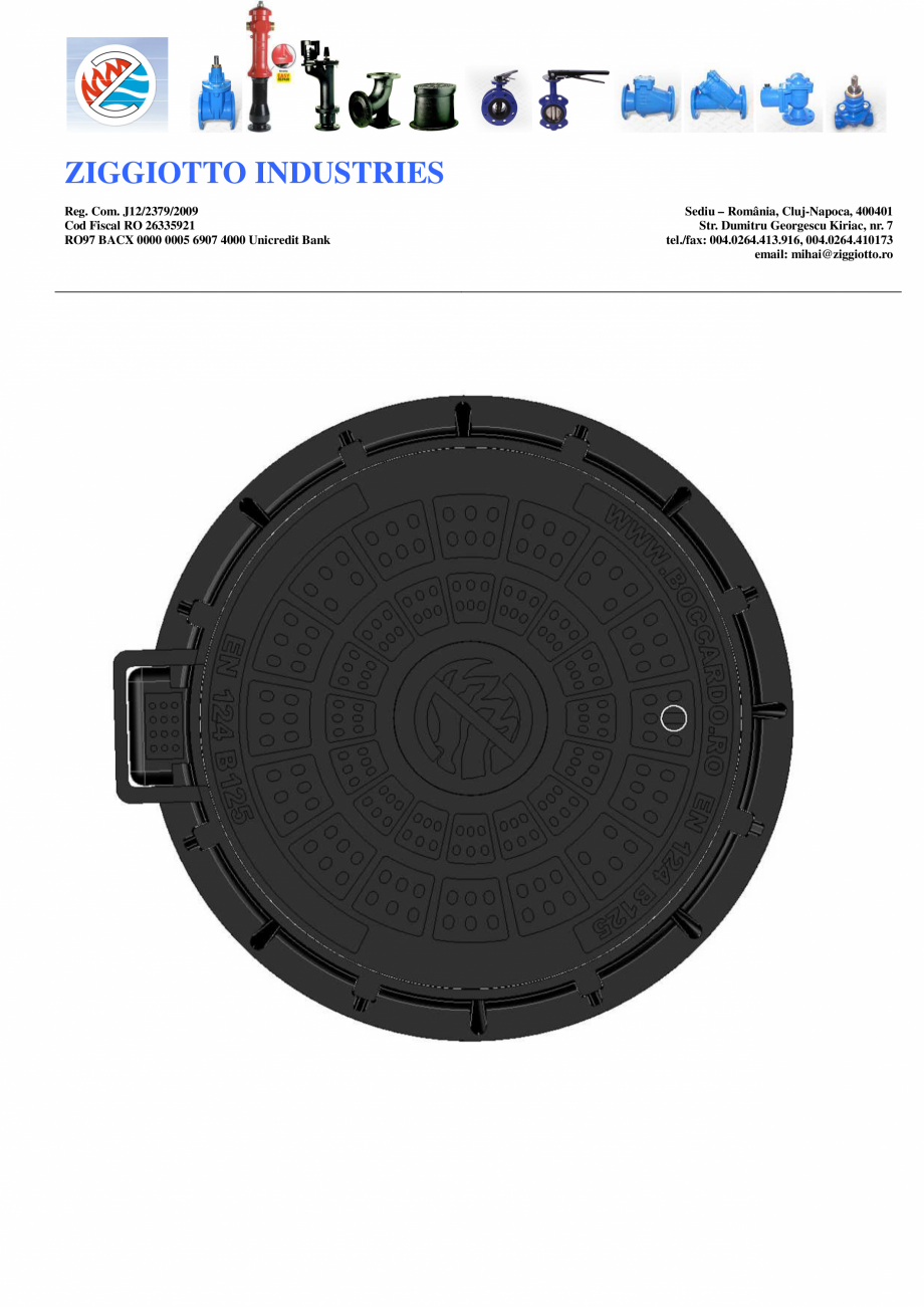 Pagina 4 - Rama si capac compozit - necarosabil - clasa B125 - util 600 mm SW UMWELTTECHNIK...
