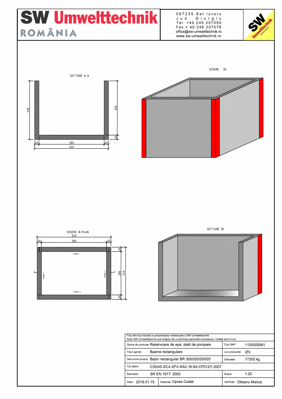 Pagina 1-CAD-PDF Bazin rectangular BR Di 300/200/250/20 SW UMWELTTECHNIK Detaliu de produs 
