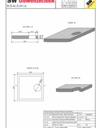 Placa bazin rectangular PBR 230/230/25