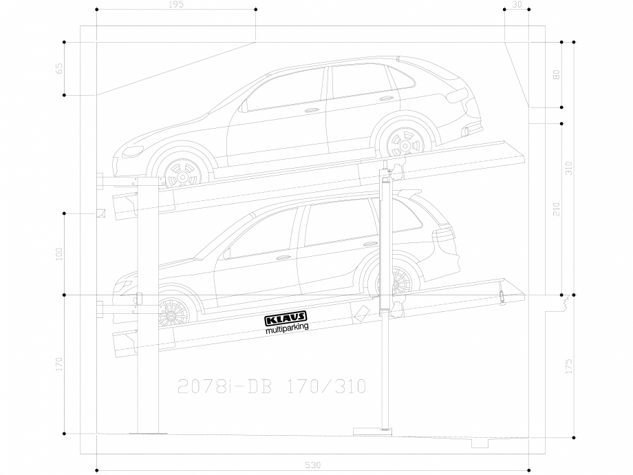 Pagina 1-CAD-DWG Sistem de parcare hidraulic - 170-310 M LK150 KLAUS Detaliu de produs MULTIBASE 2078i 