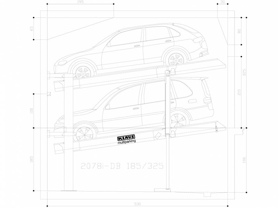 Pagina 1-CAD-DWG Sistem de parcare hidraulic - 185-325 M LK150 KLAUS Detaliu de produs MULTIBASE 2078i 