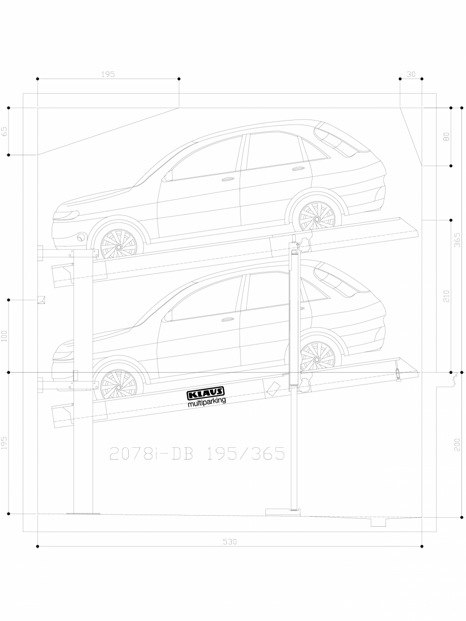 Pagina 1-CAD-DWG Sistem de parcare hidraulic - 195-365 M LK180 KLAUS Detaliu de produs MULTIBASE 2078i 